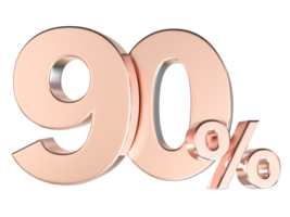 Percent Gold Number Forty 3d Rendering 3d Transparent PNG