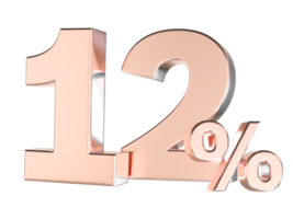 Percent Gold Number Forty 3d Rendering 3d Transparent PNG