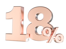 Percent Gold Number Forty 3d Rendering 3d Transparent PNG