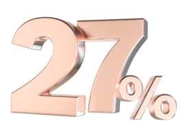 Percent Gold Number Forty 3d Rendering 3d Transparent PNG