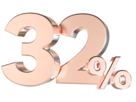 Percent Gold Number Forty 3d Rendering 3d Transparent PNG