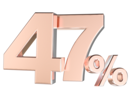 Percent Gold Number Forty 3d Rendering 3d Transparent PNG