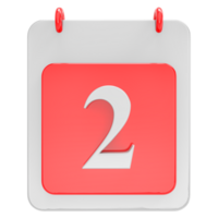 3d render on calendar icon transparent background png