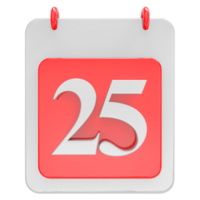 3d render on calendar icon transparent background png