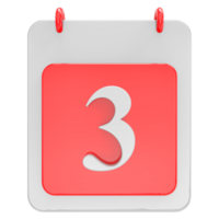 3d machen auf Kalender Symbol transparent Hintergrund png