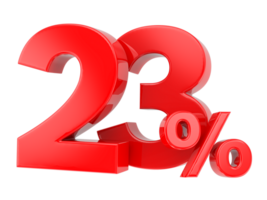 Number percent discount 3d rendering transparent background png