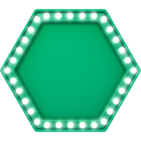 green sign with light png 3d render transparent