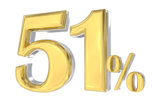 super sale with percent gold 3d number png