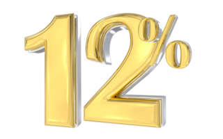 super sale with percent gold 3d number png