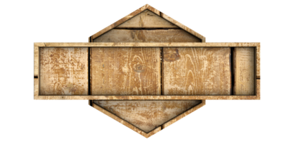 wood sign 3d render transparency png