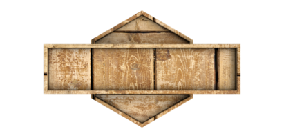 wood sign 3d render transparency png