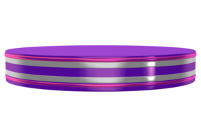 violet et argent rayé rond objet png