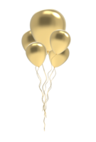 gold balloons on a transparent background png