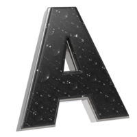 a black and white letter a with water droplets on it png