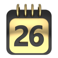 calendrier 3d rendre transparence png