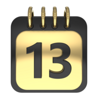 Calendar 3d render transparency png