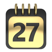 Calendar 3d render transparency png