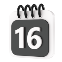 Calendar 3d render transparency png