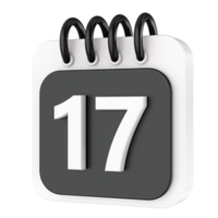 calendario 3d rendere trasparenza png