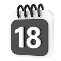 calendrier 3d rendre transparence png