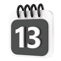 Calendar 3d render transparency png