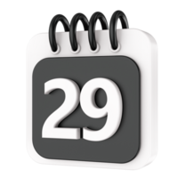 calendrier 3d rendre transparence png