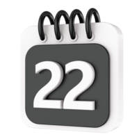calendrier 3d rendre transparence png