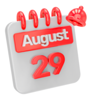 Calendar 3d render transparency png