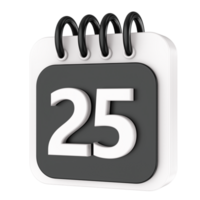 calendrier 3d rendre transparence png