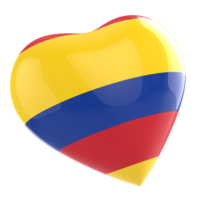 Colombia bandiera cuore clipart png