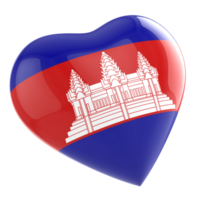 Camboya bandera corazón icono png