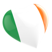 a bandeira do Irlanda dentro uma coração forma png