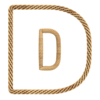 a rope letter d on a transparent background png