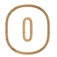 the letter o in a rope on a transparent background png