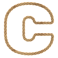 a rope letter c on a transparent background png