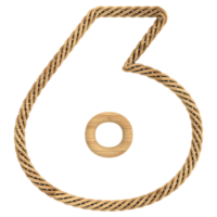 number 6 rope on transparent background png