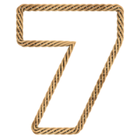 gold number 7 png