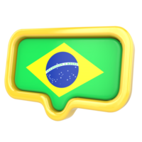 Brasilien Flagge Rede Blase Clip Art png