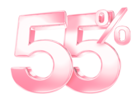 pink percent discount symbol on transparent background png