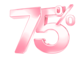 pink percent discount symbol on transparent background png