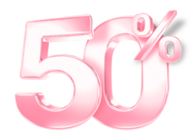 pink percent discount symbol on transparent background png