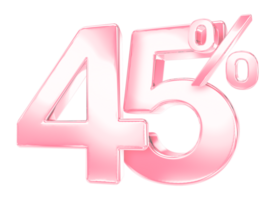 pink percent discount symbol on transparent background png