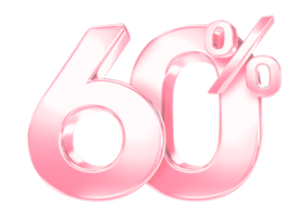 pink percent discount symbol on transparent background png