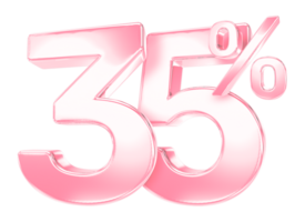 pink percent discount symbol on transparent background png