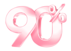 pink percent discount symbol on transparent background png