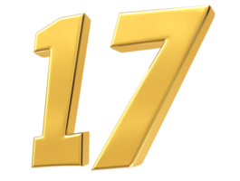 gold number on transparent background png