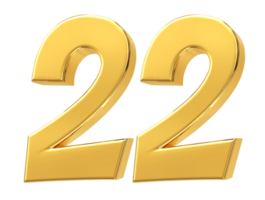 gold number on transparent background png