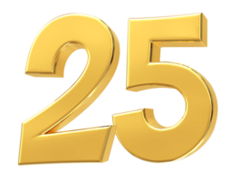 gold number on transparent background png