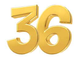 gold number on transparent background png