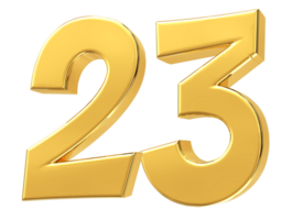 gold number on transparent background png